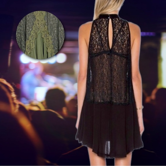 *RARE* Free People Tell Tale Heart Lace Mini Tunic Sleeveless Dress, M - BNWOT - Picture 4 of 6